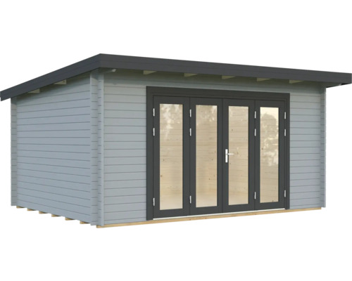 Abri de jardin Palmako Lea 14,2 m² avec plancher 494 x 402 cm gris clair-anthracite