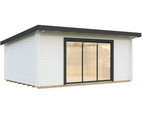 Abri de jardin Palmako Lea 19,4 m² Slide avec plancher 578 x 451 cm blanc-anthracite