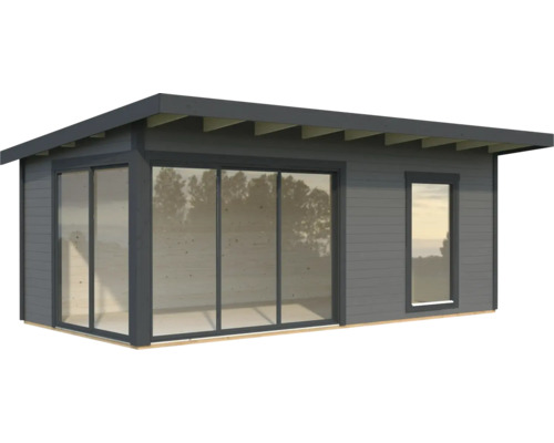 Abri de jardin Palmako Andrea 17,1 m² Slide Plus avec plancher 639 x 402 cm gris foncé-anthracite Abri de jardin Palmako Andrea 17,1 m² Slide Plus avec plancher 639 x 402 cm gris foncé-anthracite