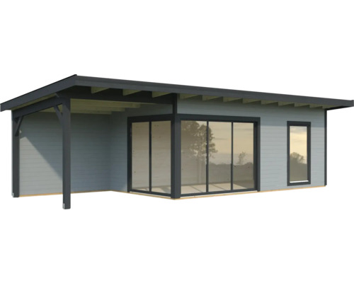 Abri de jardin Palmako Andrea 17,1+7,9 m² Slide avec plancher 920 x 402 cm gris clair-anthracite Abri de jardin Palmako Andrea 17,1+7,9 m² Slide avec plancher 920 x 402 cm gris clair-anthracite