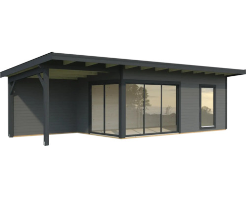 Abri de jardin Palmako Andrea 17,1+7,9 m² Slide avec plancher 920 x 402 cm gris foncé-anthracite Abri de jardin Palmako Andrea 17,1+7,9 m² Slide avec plancher 920 x 402 cm gris foncé-anthracite