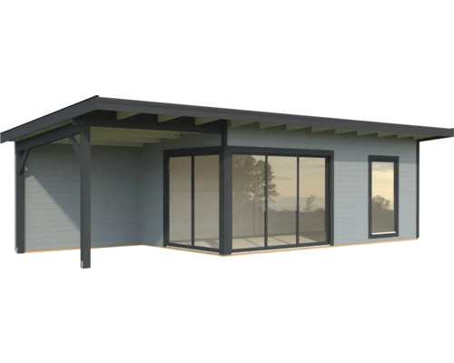 Abri de jardin Palmako Andrea avec plancher 920 x 402 cm gris clair-anthracite Abri de jardin Palmako Andrea avec plancher 920 x 402 cm gris clair-anthracite