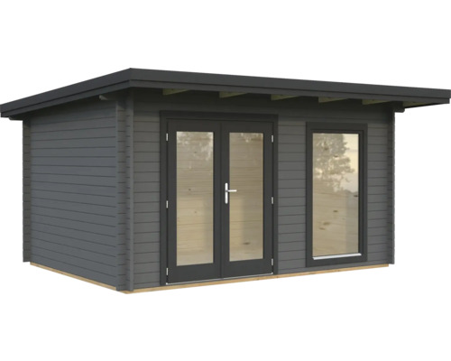 Gartenhaus Palmako Heidi 11,7 m² inkl. Fussboden 478 x 403 cm dunkelgrau-anthrazit