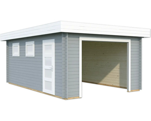 Einzelgarage Palmako Rasmus 19 m² ohne Tor 420 x 598 cm hellgrau