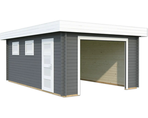 Einzelgarage Palmako Rasmus 19 m² ohne Tor 420 x 598 cm dunkelgrau