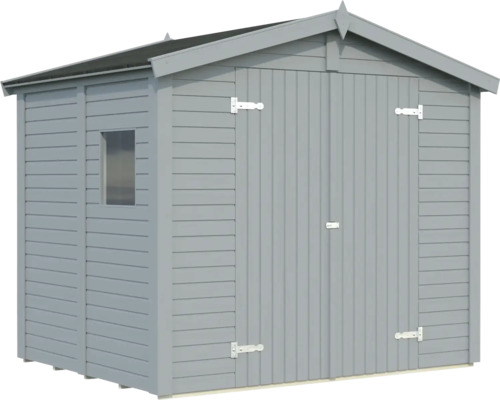 Abri de jardin Palmako Dan 4,5 m² avec plancher 261 x 210 cm gris clair