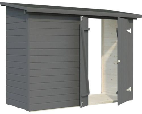 Gartenhaus Palmako Leif 2,2 m² inkl. Fussboden 254 x 112 cm dunkelgrau