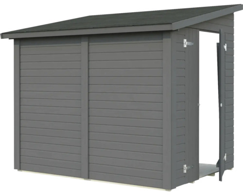Abri de jardin Palmako Mia 3,6 m² avec plancher 244 x 178 cm gris foncé