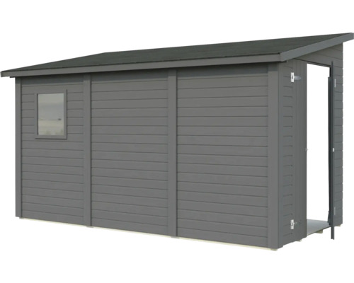 Gartenhaus Palmako Mia 5,4 m² inkl. Fussboden 354 x 178 cm dunkelgrau