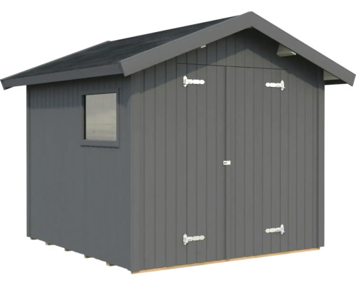 Gartenhaus Palmako Nils 5,4 m² inkl. Fussboden 279 x 289 cm dunkelgrau