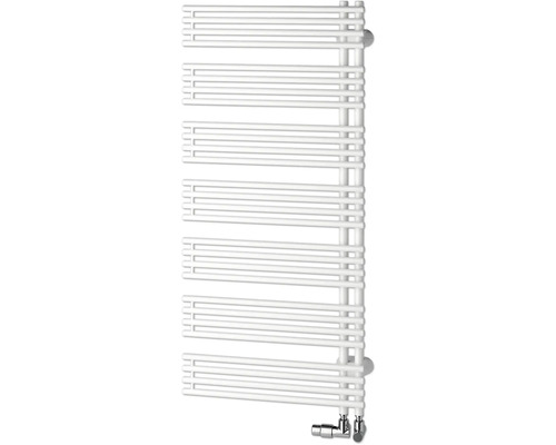 Radiateur design KERMI Diveo 1700 x 600 mm blanc raccordement sur un côté en bas à droite DVN1A1700602RXK