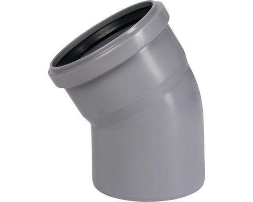 Graues Kunststoff-Rohrbogenstück