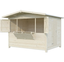 Stand de marché Palmako Marian 6,2 m² avec plancher 328 x 284 cm naturel