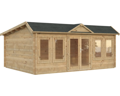Gartenhaus Palmako Claudia Pent 19,4 m² inkl. Fussboden 578 x 425 cm tauchgrundiert braun