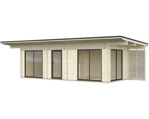 Maison de jardin en bois avec portes coulissantes et fenêtres