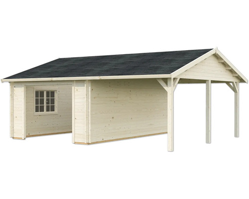 Abri de jardin en bois avec auvent et fenêtre