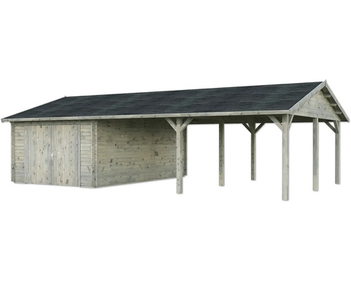 Einzelgarage Palmako Roger 19,0+33,2 m² mit Holztor 1006 x 619 cm tauchgrundiert grau Einzelgarage Palmako Roger 19,0+33,2 m² mit Holztor 1006 x 619 cm tauchgrundiert grau