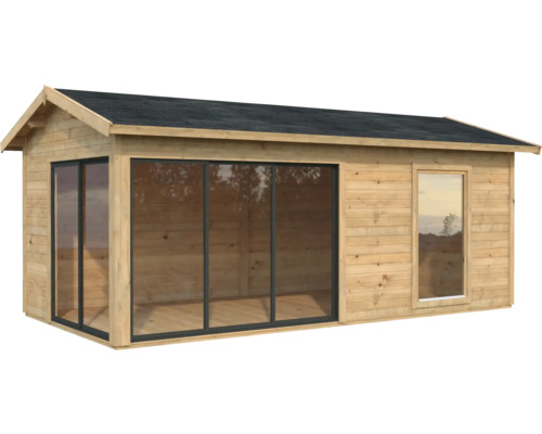 Abri de jardin Palmako Amanda 17,1 m² Slide Plus avec plancher 639 x 340 cm imprégné par immersion brun Abri de jardin Palmako Amanda 17,1 m² Slide Plus avec plancher 639 x 340 cm imprégné par immersion brun