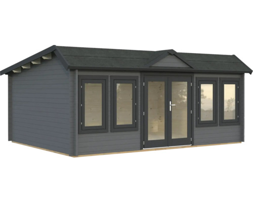 Abri de jardin Palmako Claudia Pent 19,4 m² avec plancher 578 x 425 cm gris foncé-anthracite