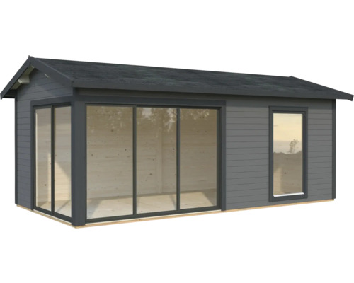 Abri de jardin Palmako Amanda 17,1 m² Slide Plus avec plancher 639 x 340 cm gris foncé-anthracite Abri de jardin Palmako Amanda 17,1 m² Slide Plus avec plancher 639 x 340 cm gris foncé-anthracite