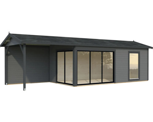 Abri de jardin Palmako Amanda 17,1+7,8 m² Slide avec plancher 917 x 340 cm gris foncé-anthracite Abri de jardin Palmako Amanda 17,1+7,8 m² Slide avec plancher 917 x 340 cm gris foncé-anthracite