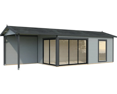 Abri de jardin Palmako Amanda 17,1+7,8 m² Slide avec plancher 917 x 340 cm gris clair-anthracite Abri de jardin Palmako Amanda 17,1+7,8 m² Slide avec plancher 917 x 340 cm gris clair-anthracite