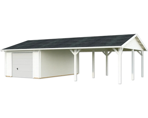 Garage simple Palmako Roger 19,0+33,2 m² mit Sektionaltor 1006 x 619 cm blanc