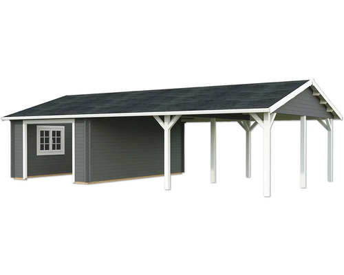 Einzelgarage Palmako Roger 19,0+33,2 m² kit ohne Tor 1006 x 619 cm dunkelgrau-weiss Einzelgarage Palmako Roger 19,0+33,2 m² kit ohne Tor 1006 x 619 cm dunkelgrau-weiss