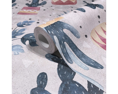 Tapetenrolle mit Kaktusmuster