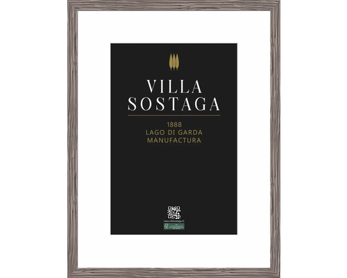 Cadre photo en bois Salo chêne marron verre synthétique 60x80 cm Cadre photo avec le logo Villa Sostaga