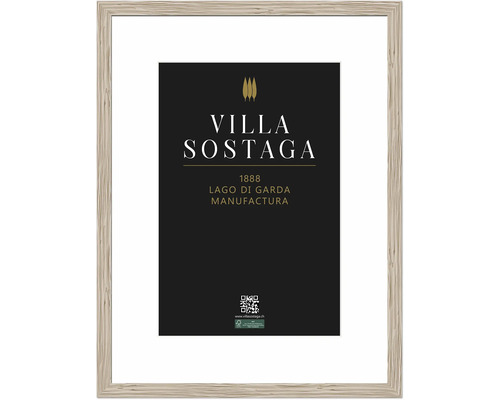 Cadre photo en bois Salo chêne clair verre synthétique 60x80 cm