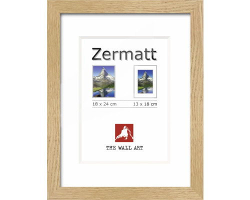 Cadre portrait bois Zermatt chêne 18x24 cm