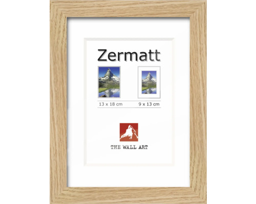 Cadre portrait bois Zermatt chêne 13x18 cm