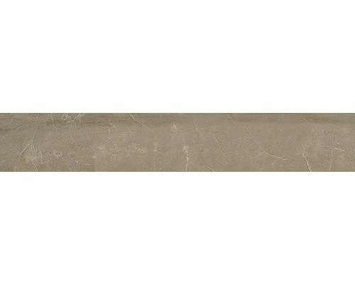 Sockelfliese Living Cinnamon poliert braun 10x60 cm Keramikfliese in Steinoptik