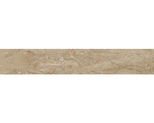 Sockelfliese Sicilia Miele poliert braun 10x60 cm Beige Natursteinfliese mit Marmorierung