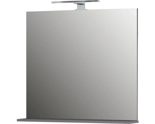 Germania LED-Spiegel mit Ablage GW-MAURESA/GW-FORANO 76 x 75 x 15 cm graphit Rechteckiger Badspiegel mit Beleuchtung und Ablage
