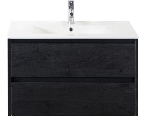 Meuble sous-lavabo avec deux tiroirs et lavabo