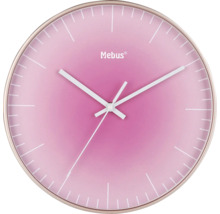 Horloge murale Mebus avec cadran rose