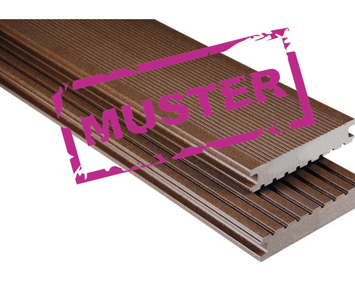 Muster von braunen Terrassendielen