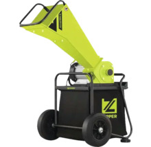 Broyeur de jardin avec roues et bac de récupération