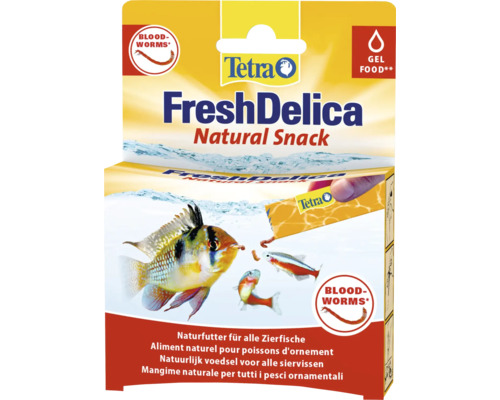 Larves de moustiques Delica Tetra Fresh 48 g Tetra FreshDelica Natural Snack nourriture pour poissons avec vers de vase