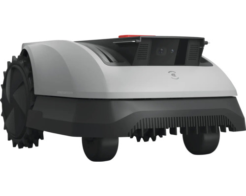 Vue arrière d''un robot tondeuse