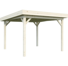 Carport en bois avec toit plat