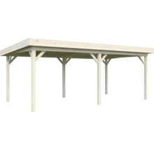 Carport en bois avec toit plat