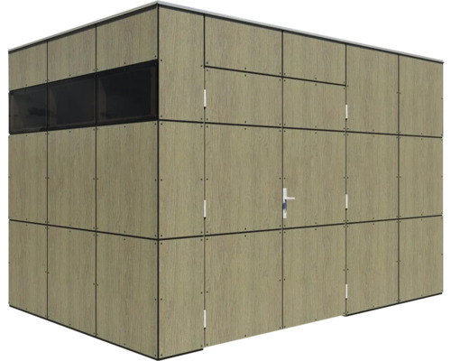 Abri de jardin avec porte et fenêtre