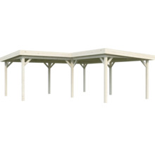 Holzcarport mit Flachdach für den Garten