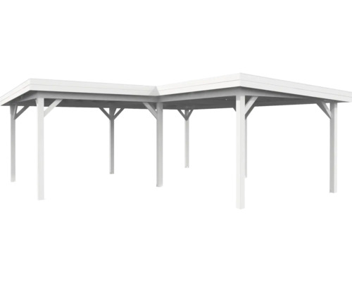 Pavillon Palmako Lenna 16,6 m² 588 x 588 cm weiß Weisse Holz Doppelgarage für den Aussenbereich