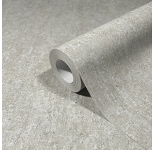 Eine Rolle Vinyltapete mit Steindekor.