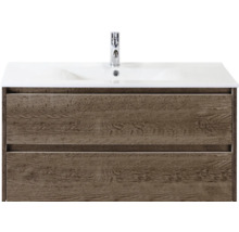 Meuble sous-vasque avec deux tiroirs et vasque à poser