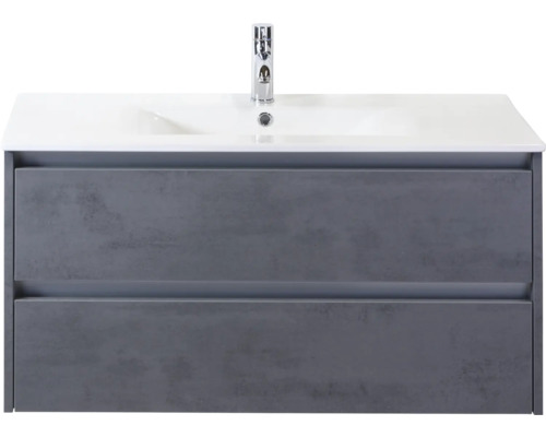 Meuble sous-vasque avec deux tiroirs et lavabo